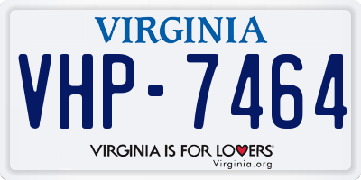 VA license plate VHP7464