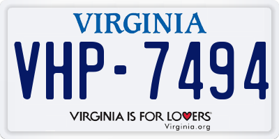 VA license plate VHP7494