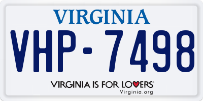 VA license plate VHP7498