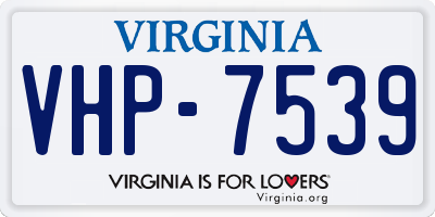 VA license plate VHP7539