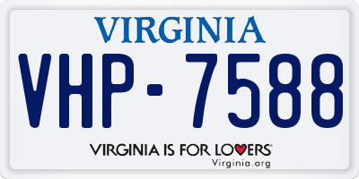 VA license plate VHP7588