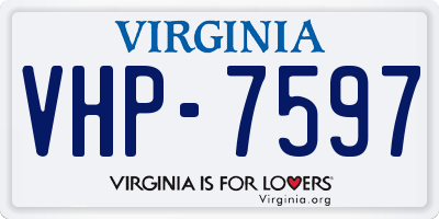 VA license plate VHP7597