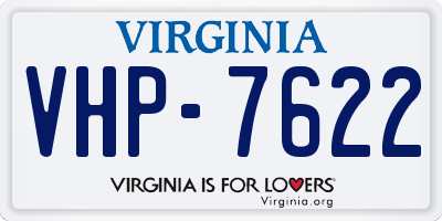 VA license plate VHP7622