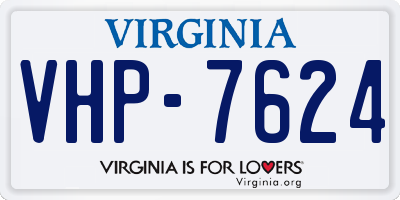 VA license plate VHP7624