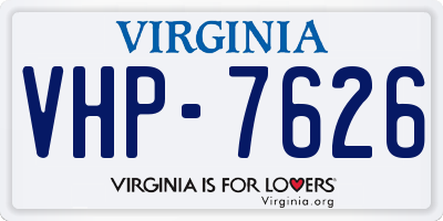 VA license plate VHP7626