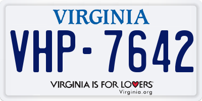 VA license plate VHP7642