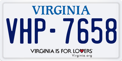 VA license plate VHP7658