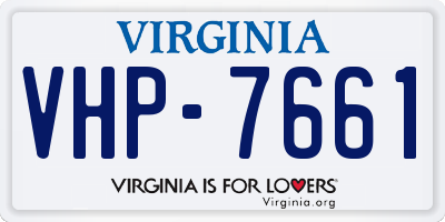 VA license plate VHP7661