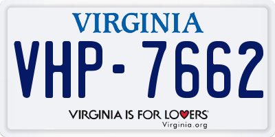 VA license plate VHP7662