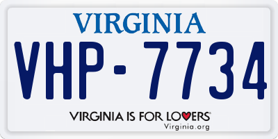 VA license plate VHP7734