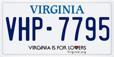 VA license plate VHP7795