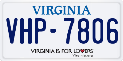 VA license plate VHP7806
