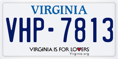 VA license plate VHP7813