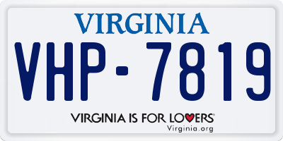 VA license plate VHP7819