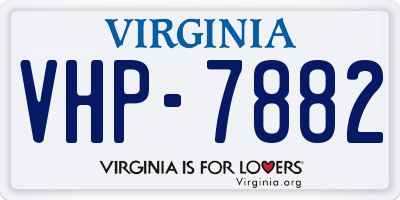 VA license plate VHP7882