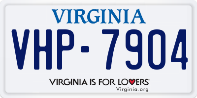 VA license plate VHP7904