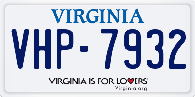 VA license plate VHP7932