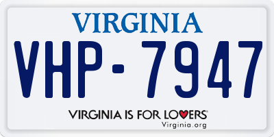 VA license plate VHP7947