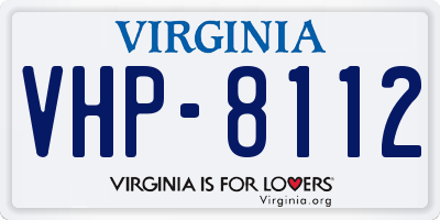 VA license plate VHP8112