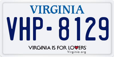 VA license plate VHP8129