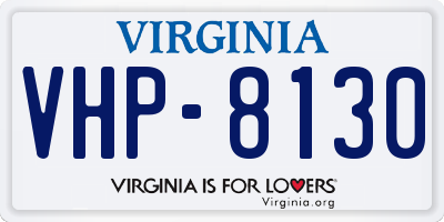 VA license plate VHP8130