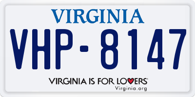 VA license plate VHP8147