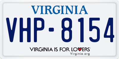 VA license plate VHP8154