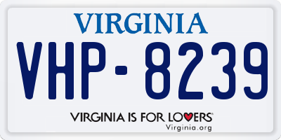 VA license plate VHP8239