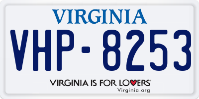 VA license plate VHP8253