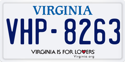 VA license plate VHP8263