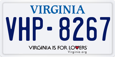 VA license plate VHP8267