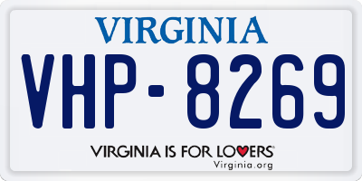 VA license plate VHP8269
