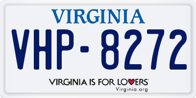 VA license plate VHP8272