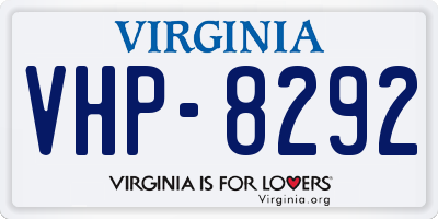 VA license plate VHP8292