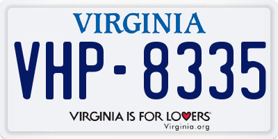 VA license plate VHP8335