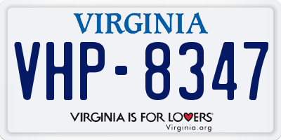 VA license plate VHP8347