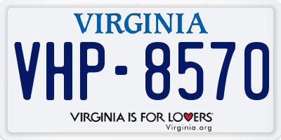 VA license plate VHP8570