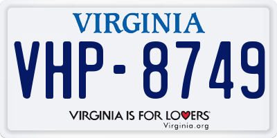 VA license plate VHP8749