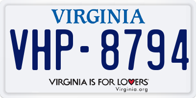 VA license plate VHP8794