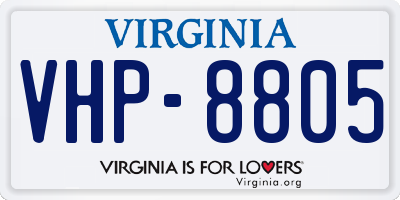 VA license plate VHP8805