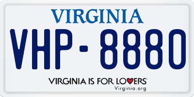 VA license plate VHP8880