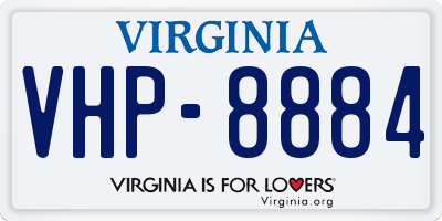 VA license plate VHP8884