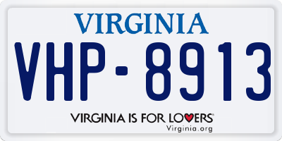 VA license plate VHP8913