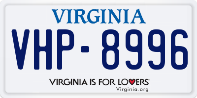 VA license plate VHP8996