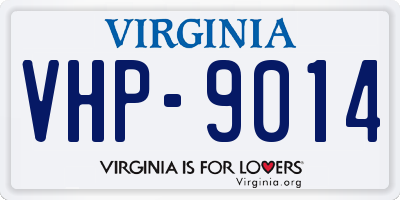 VA license plate VHP9014