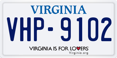 VA license plate VHP9102