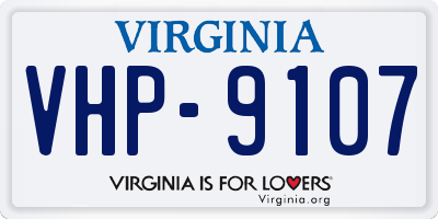 VA license plate VHP9107