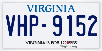 VA license plate VHP9152