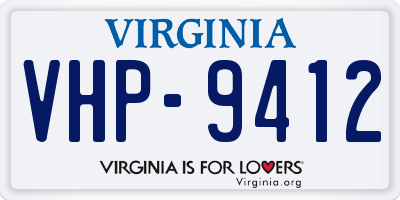 VA license plate VHP9412