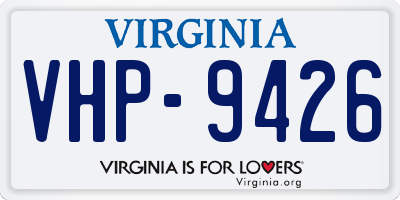 VA license plate VHP9426